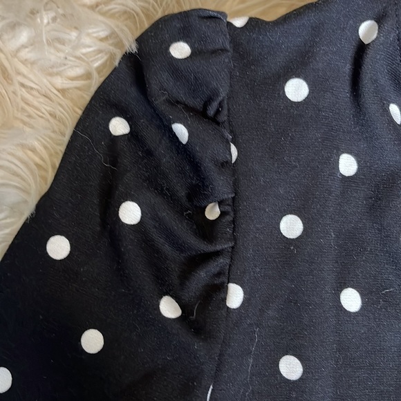 Old Navy Size small black and white polka dot long sleeved MIDI dress - Picture 7 of 7
